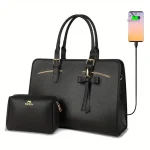 Sac ordinateur femme avec pochette accessoires intégrée