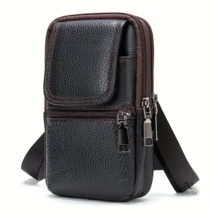 Sac Banane et Bandoulière Homme en Cuir – Compact, Léger et Élégant pour Téléphone et Accessoires