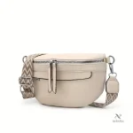 Sac à bandoulière beige, style chic et pratique