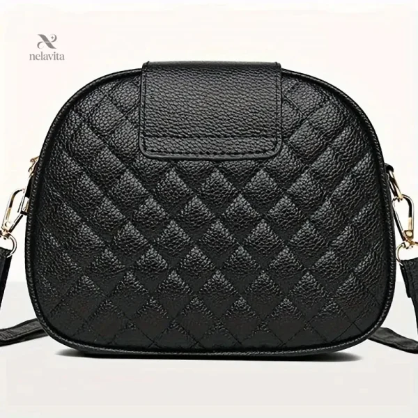 Petit sac à main noir avec fermoir doré chic