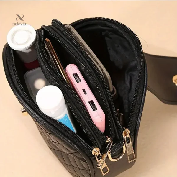 Sac à main matelassé noir pour un style contemporain