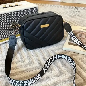 Sac bandoulière femme – Petit sac à main matelassé avec sangle large tendance