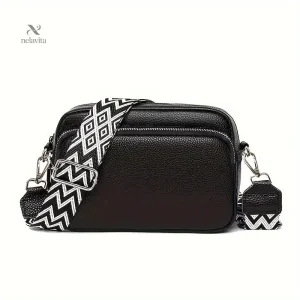 Sac Besace Femme Élégant Bandoulière Large Motif Bohème, Cuir PU Premium et Design Tendance