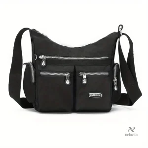 Sac Besace Femme Multifonction Bandoulière Réglable, Nombreuses Poches et Design Pratique