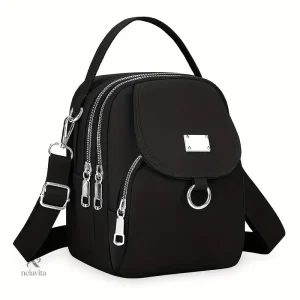 Sac Besace Femme Multipoches  Petit Sac Bandoulière Élégant et Pratique au Quotidien