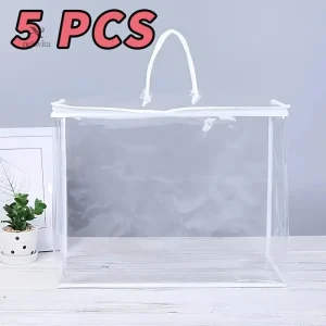 Sac de rangement transparent avec fermeture éclair