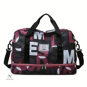 Sac de sport design multicolore – Grand sac tendance pour salle et voyage