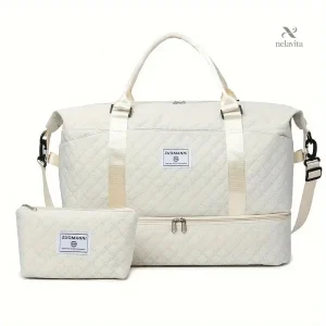 Sac de voyage homme avec trousse assortie Grand sac à main multifonction et élégant