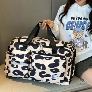 Sac de voyage léger imprimé léopard pour cabine