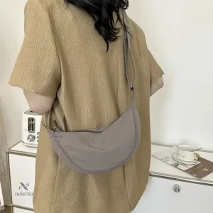 Sac Porté Épaule Femme en Tissu Coton Orange – Léger et Décontracté