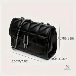 Sac chic et élégant pour femme en noir matelassé