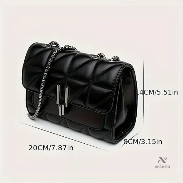 Sac chic et élégant pour femme en noir matelassé