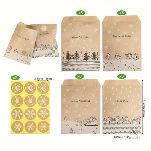 sachets-cadeaux-de-noel-kraft-avec-stickers-sacs-papier-e-z6191t-1 Sachets cadeaux Noël en kraft avec stickers décoratifs