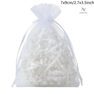 Sachets Organza Colorés avec Cordon – Pochettes Cadeaux Idéales pour Perles, Bijoux et Emballages Élégants