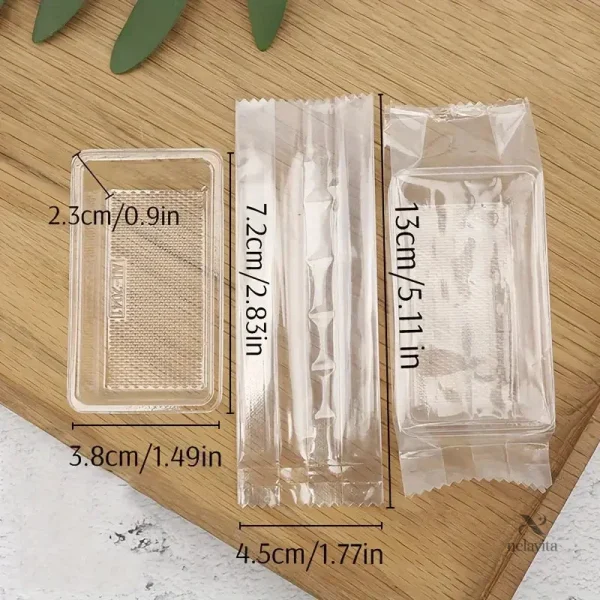 Sachets transparents avec plateau pour présentation élégante