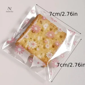 Pochettes alimentaires décoratives pour biscuits artisanaux