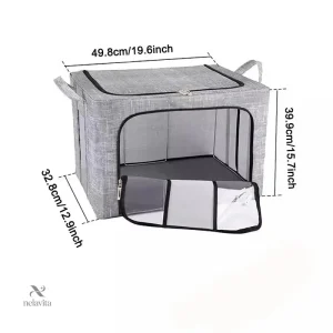 Sacs de rangement pliables - Lot de 2 organiseurs en tissu