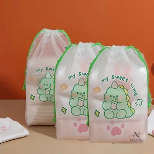 Sacs de rangement voyage étanches Pochette à cordon motifs animaux et cactus