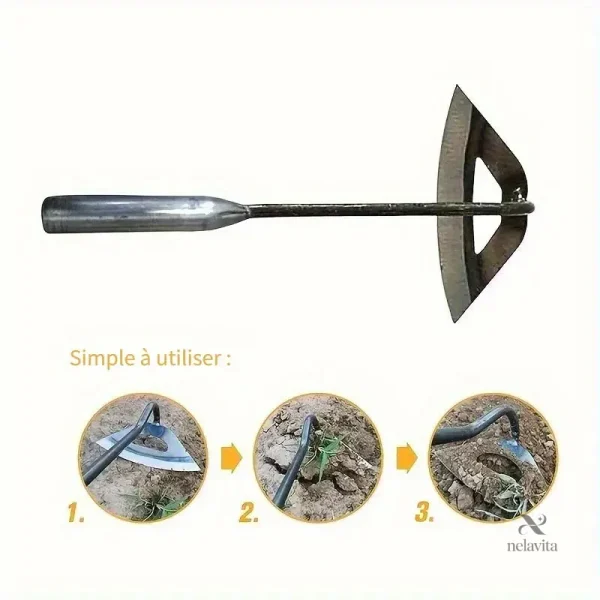 Outil de désherbage efficace pour jardinage