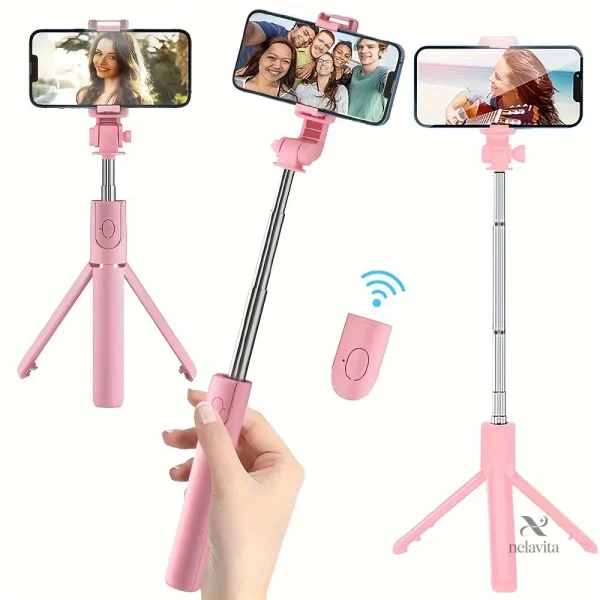 selfie-stick-3-en-1-avec-trepied-et-telecommande-bluetoot-53sf2x-1 Selfie Stick 3 en 1 avec trépied et télécommande Bluetooth