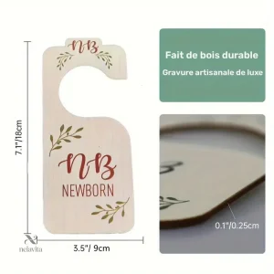 Organisateurs de vêtements en bois pour bébés de 0 à 24 mois