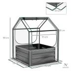 Serre de jardin avec jardinière intégrée pour cultiver