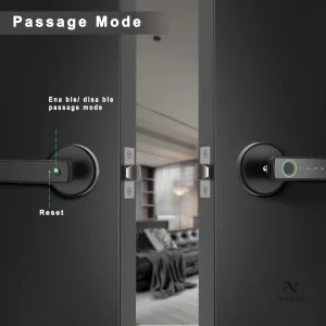 Serrure Connectée 5-en-1 Wi-Fi avec empreinte digitale et contrôle vocal