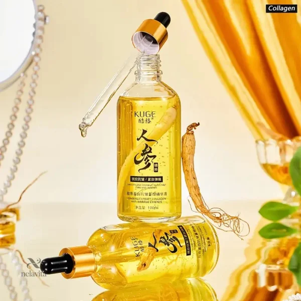 Sérum anti-âge hydratant au ginseng et collagène