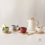 Théière en bois pour jeux d'imitation éducatifs