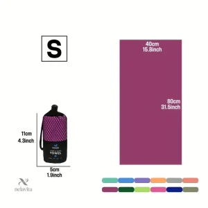 Serviette Microfibre Compacte S – Séchage Rapide, Ultra-Légère et Portable pour Camping, Sport et Voyage