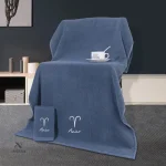 Serviettes de bain et visage en coton doux, signe astrologique