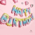 Ballons lettres "Happy Birthday" pour célébrations festives
