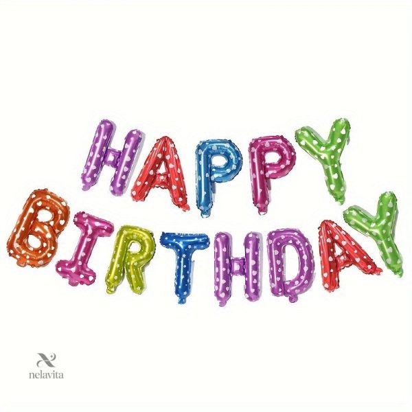 Kit de décorations "Happy Birthday" en ballons colorés