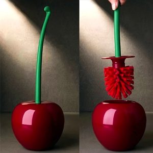 Set Brosse WC Cerise avec support créatif