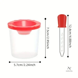 Set de gobelets colorés avec pipettes pour jeux d'eau