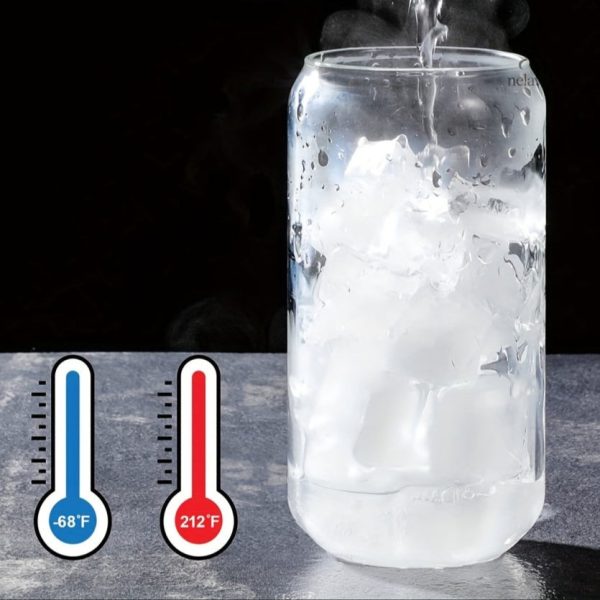 Set de 2 gobelets en verre avec pailles pratiques