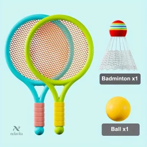 Set de raquettes enfants avec volant et balle – Jeu de plein air ludique et sportif