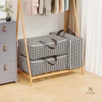 Bagages rigides avec motif pied de poule, design chic