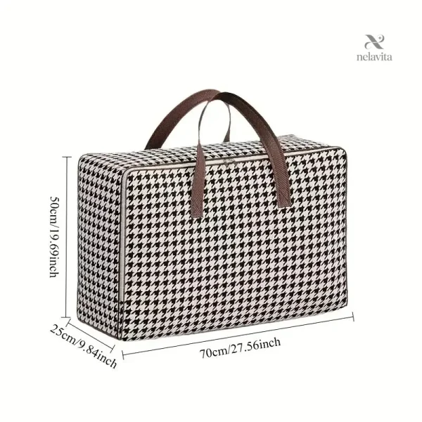 Valise rigide à motif pied de poule, idéal pour le voyage