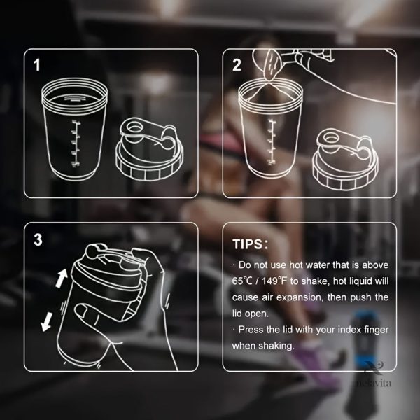 Shaker durable avec mélangeur pour boissons énergétiques