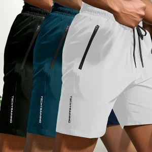 Short de Bain Homme Séchage Rapide avec Poches Zippées – Idéal pour Natation, Plongée et Sports Nautiques
