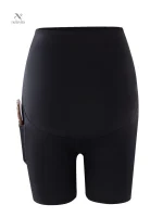 Short de grossesse gainant noir avec poche latérale