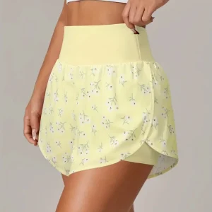Short de sport femme taille haute – Short fitness respirant et confortable pour entraînement