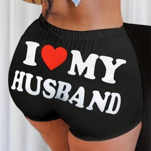 Short Femme "I LOVE MY HUSBAND" - Décontracté & Confortable