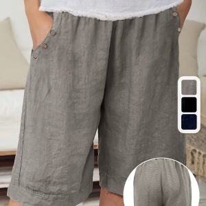 Short Plus Size Femme, Style Décontracté Et Confortable