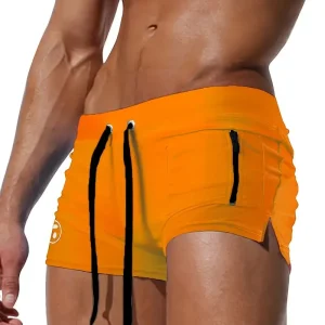 Short sexy homme moulant – Maillot de bain ajusté avec cordon noir, Confort & style séduction