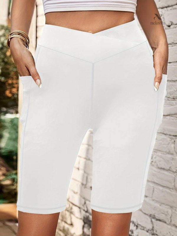 short-sport-grande-taille-taille-haute-extensible-poches-1