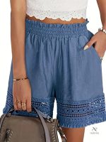 Short femme taille haute élégant avec poches pratiques