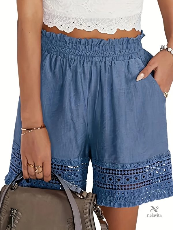Short femme taille haute élégant avec poches pratiques