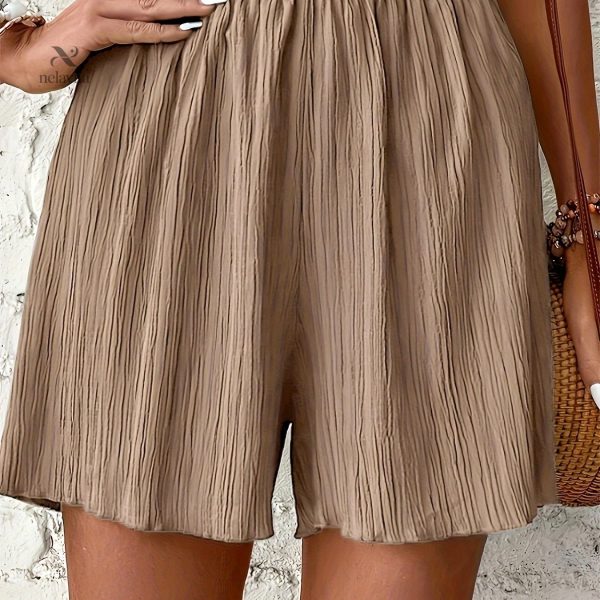 Short Élastique Uni pour Loisirs